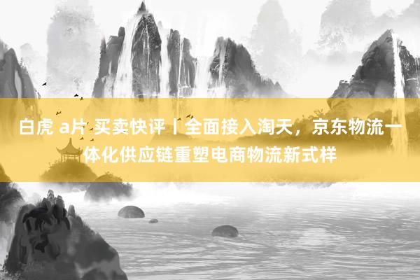 白虎 a片 买卖快评丨全面接入淘天，京东物流一体化供应链重塑电商物流新式样