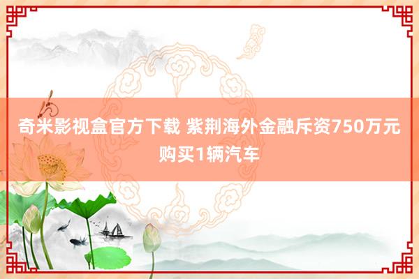 奇米影视盒官方下载 紫荆海外金融斥资750万元购买1辆汽车