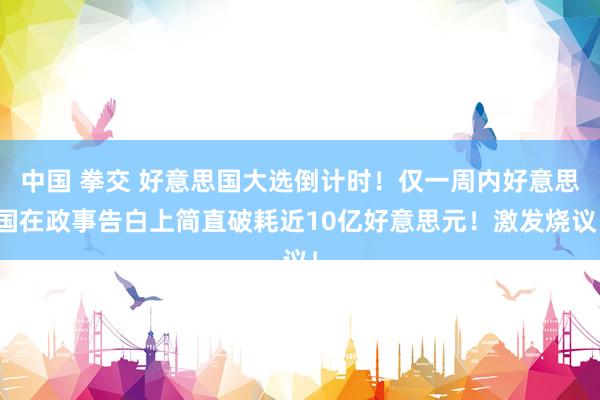 中国 拳交 好意思国大选倒计时！仅一周内好意思国在政事告白上简直破耗近10亿好意思元！激发烧议！