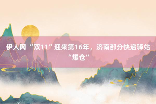 伊人网 “双11”迎来第16年，济南部分快递驿站“爆仓”