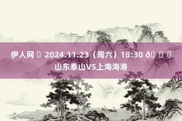 伊人网 ⏰2024.11.23（周六）18:30 🆚山东泰山VS上海海港