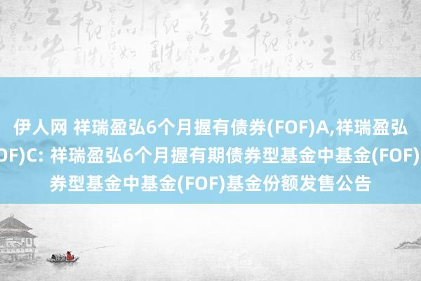 伊人网 祥瑞盈弘6个月握有债券(FOF)A，祥瑞盈弘6个月握有债券(FOF)C: 祥瑞盈弘6个月握有期债券型基金中基金(FOF)基金份额发售公告