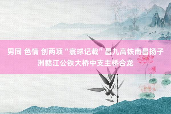 男同 色情 创两项“寰球记载”昌九高铁南昌扬子洲赣江公铁大桥中支主桥合龙